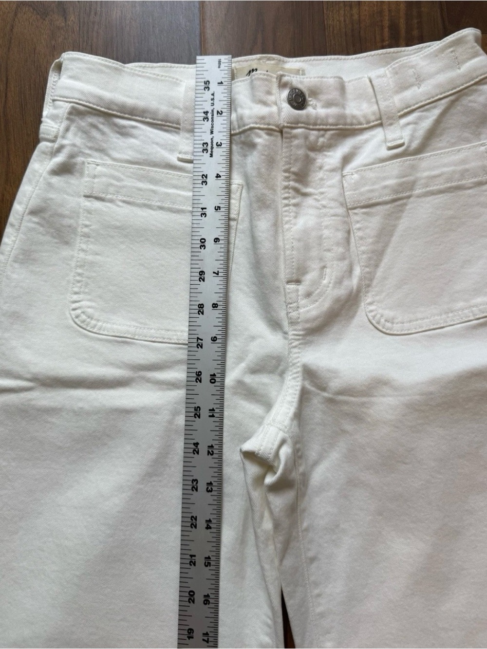 Madewell Jeans Women's 27P White The Perfect Vintage Wide-leg Jean Petite NWOT - Picture 7 of 8